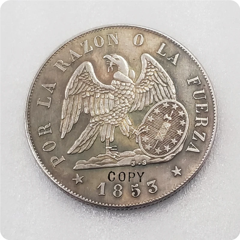 1853-1862 Monedas de copia de 1 peso de Chile