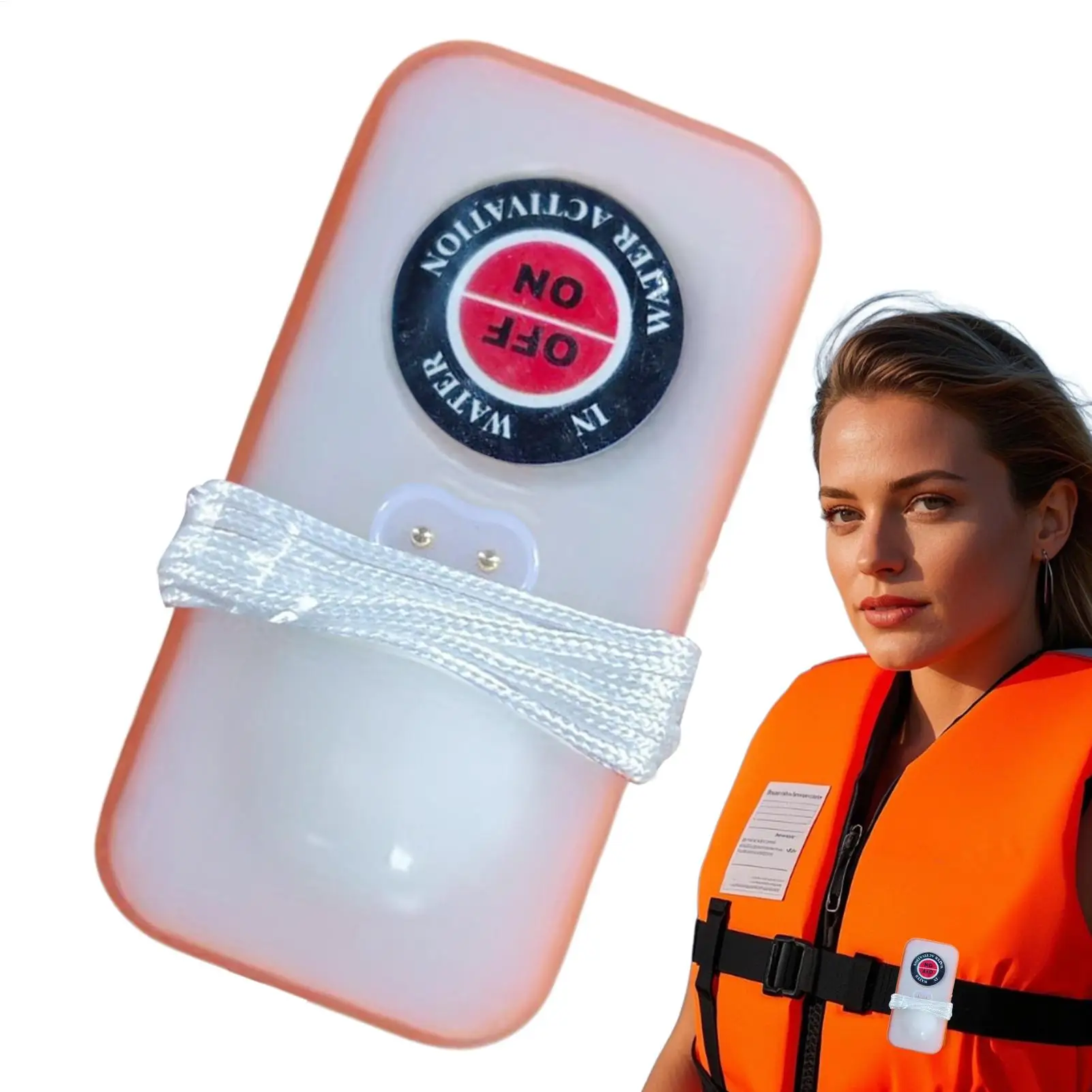 قوارب الحياة سترة المصابيح ضوء ABS المياه المنشط عالية الكثافة فائقة السطوع الحياة سترة المصابيح خفيفة الوزن الناجين محدد
