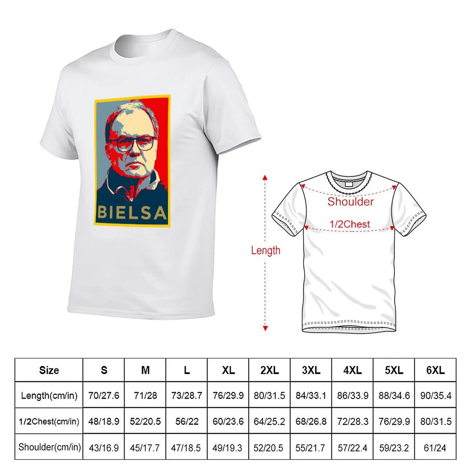 Marcelo Bielsa Artwork T-Shirt man t shirt cotton t shirts for man graphic tees T-Shirt