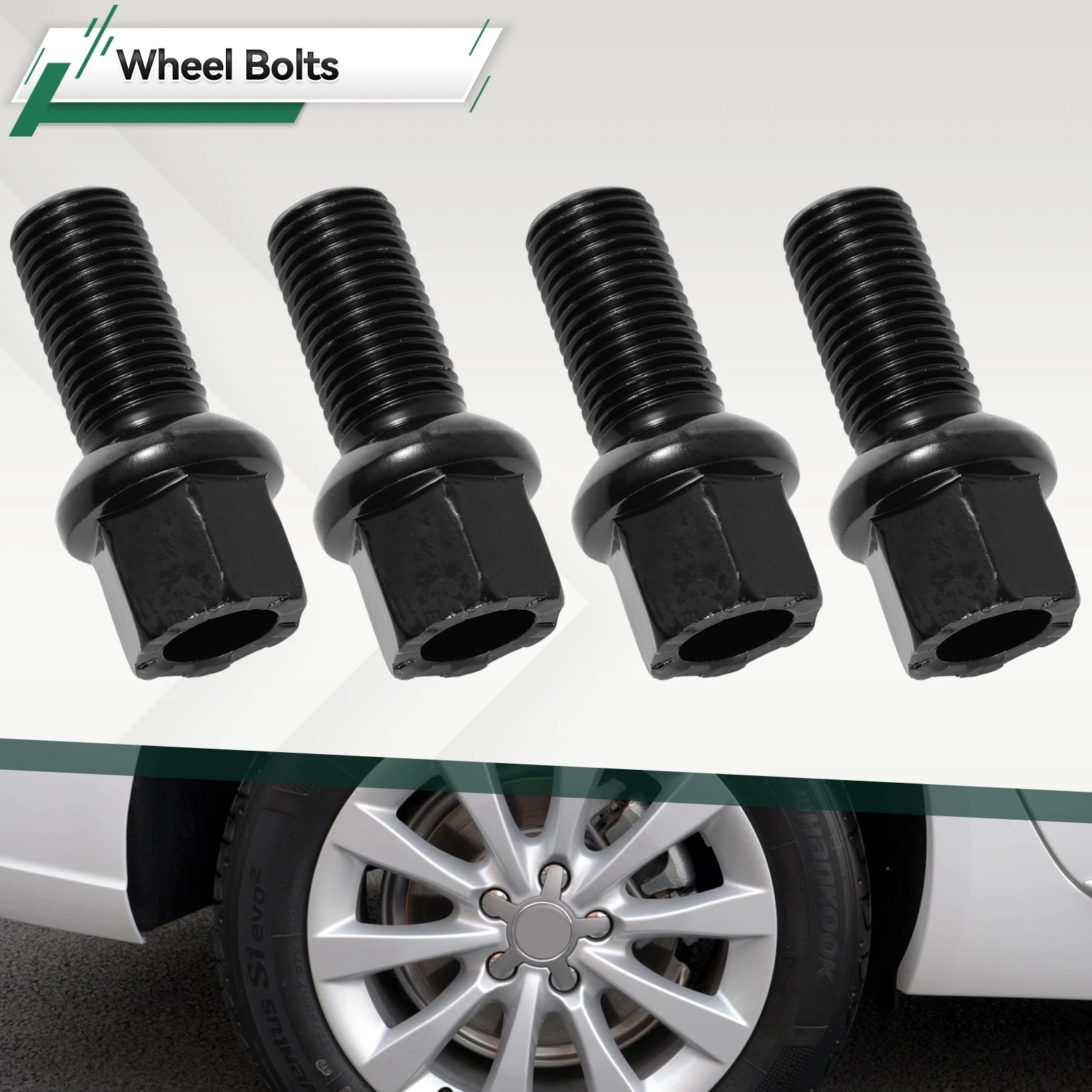 20x Wheel Bolts Lug Nuts WHT002437 WHT001812 8D0601139A For VW Golf Jetta Polo Eos Passat Audi 100 200 80 90 A1 A2 A3 A4 M14x1.5