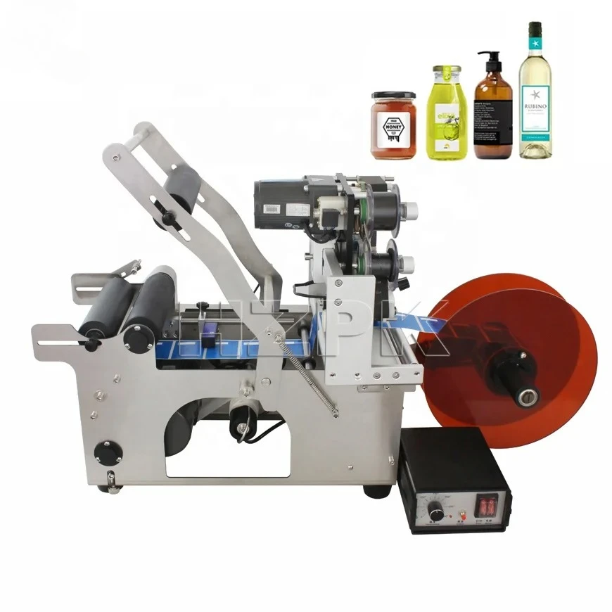 

Прямая продажа с фабрики HZPK Полуавтоматическая этикетировочная машина для круглых бутылок Машина для маркировки и кодирования бутылок с кулинарным маслом для всего тела