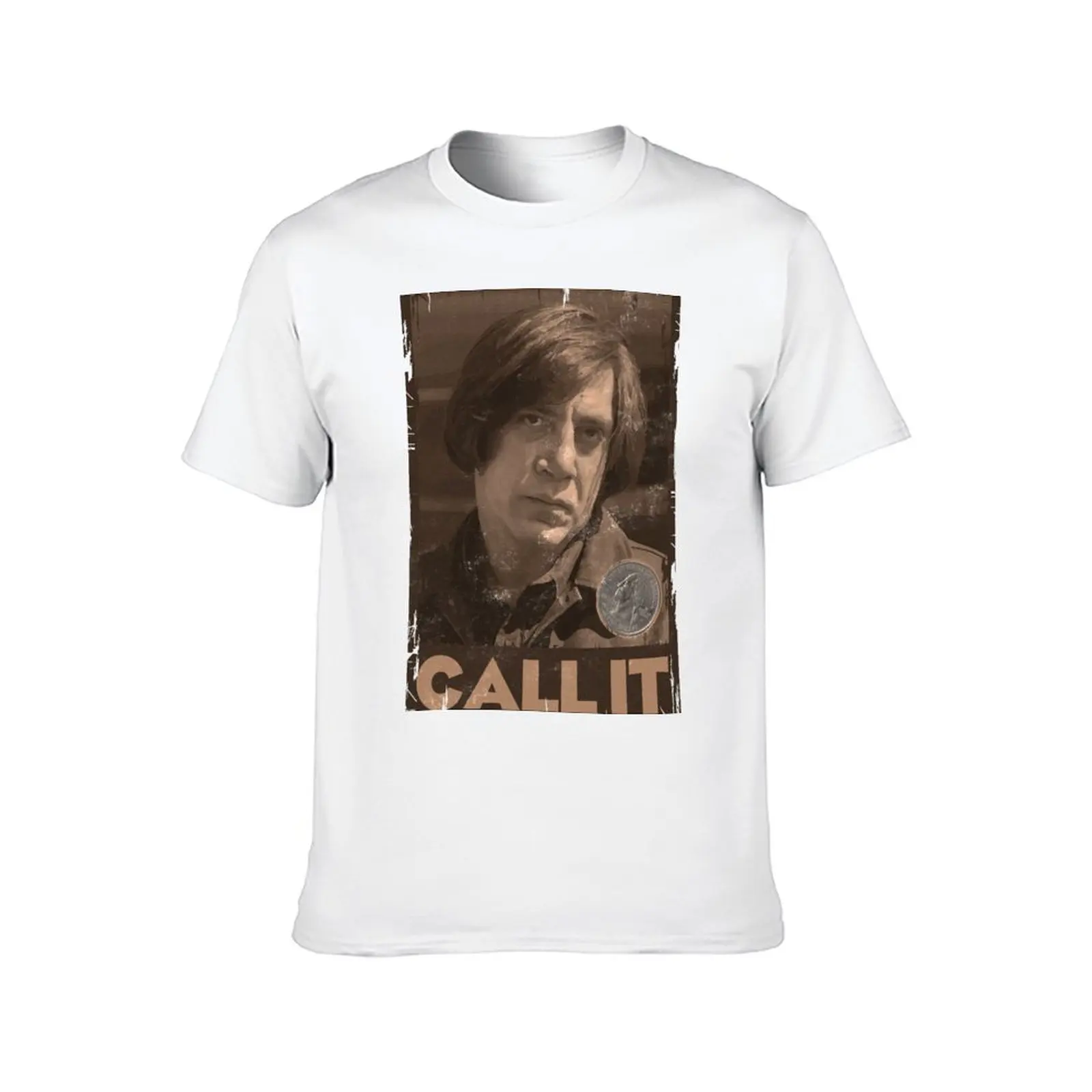 Geen land voor oude mannen - Anton Chigurh - Javier Bardem - Call It T-shirt t-shirts voor mannen katoenen zacht T-shirt