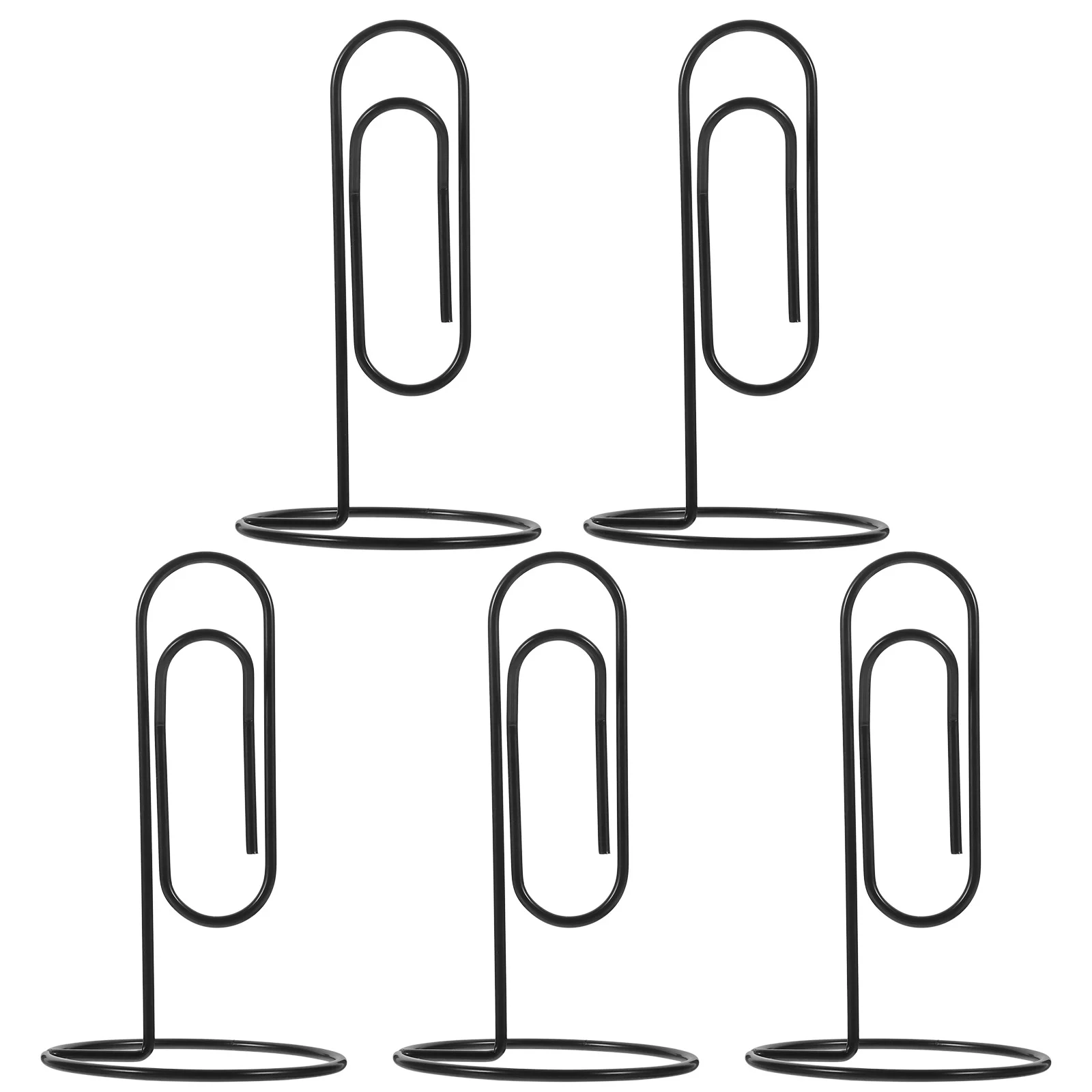 5 Pcs Home Office Supplies Paper Clips File Clamps Metal Binder Letter Holder Document Fix Paperclips Practical