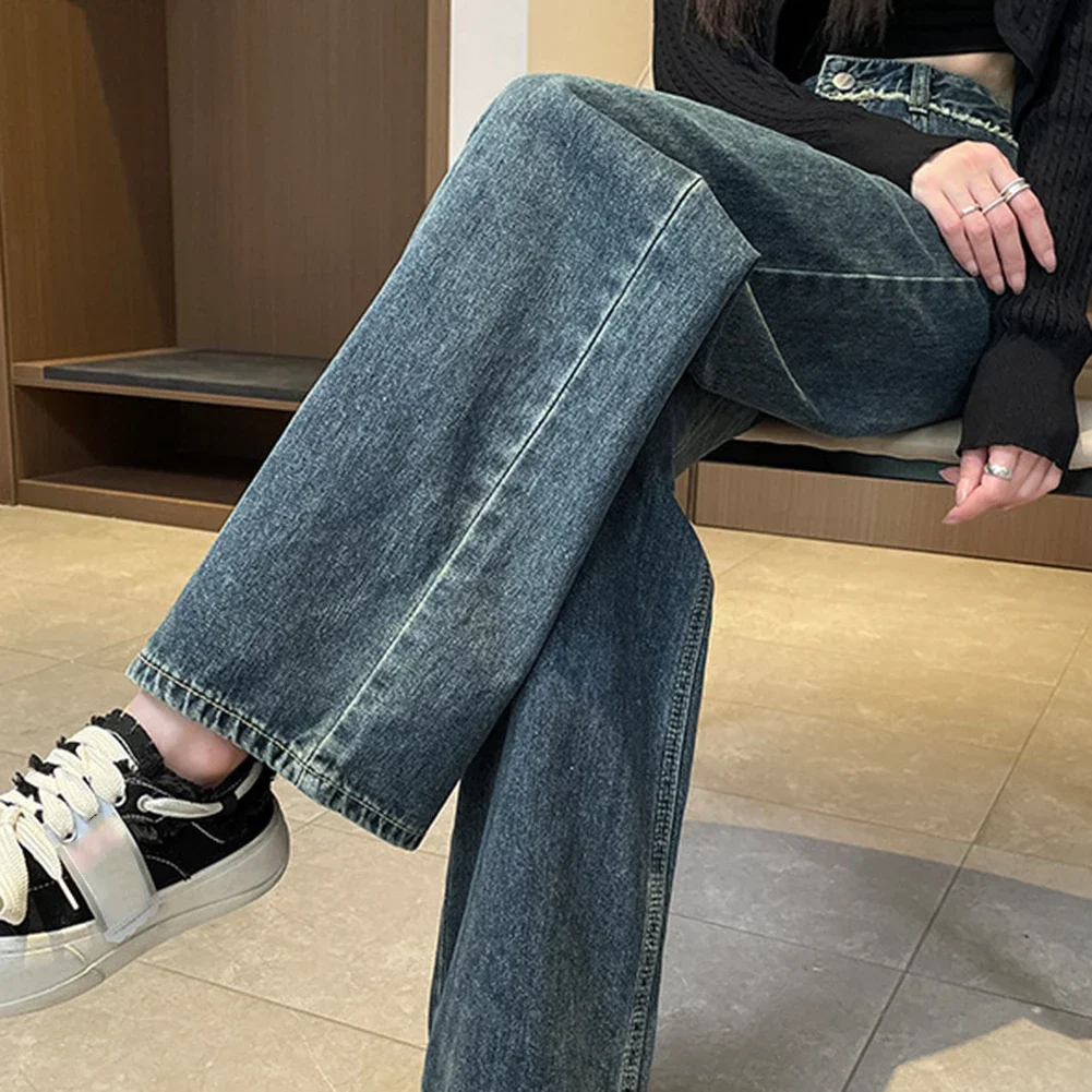 

Повседневные прогулочные брюки XL с прямыми карманами, брюки в стиле отдыха, повседневные весенние брюки для отдыха, легкие эластичные брюки