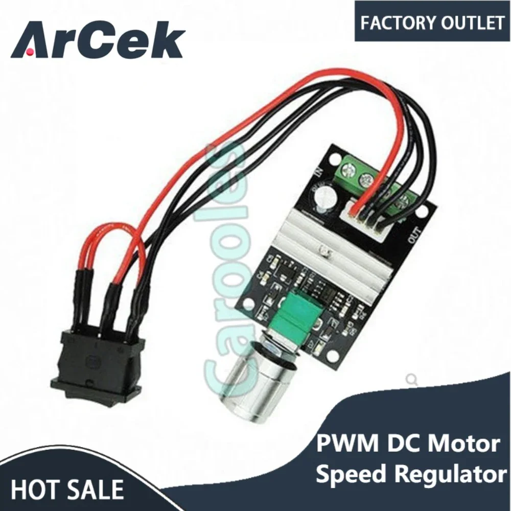 DC 6V 12V 24V 3A 80W PWM Motor Speed Control Adjustable Reversible Switch Regulator Board Governor Controller Module LED