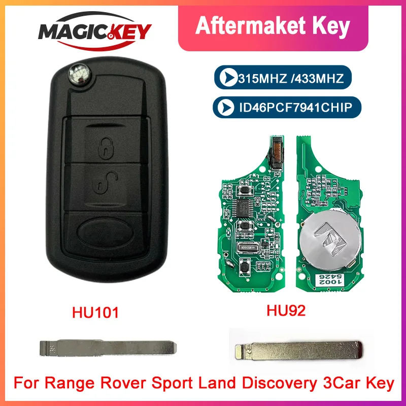 

MAGICKEY Rechargeable 315Mhz /433MHz ID46PCF7941chip Remote Control Car Key Fob For Range Rover Sport Land Discovery 3Car Keys