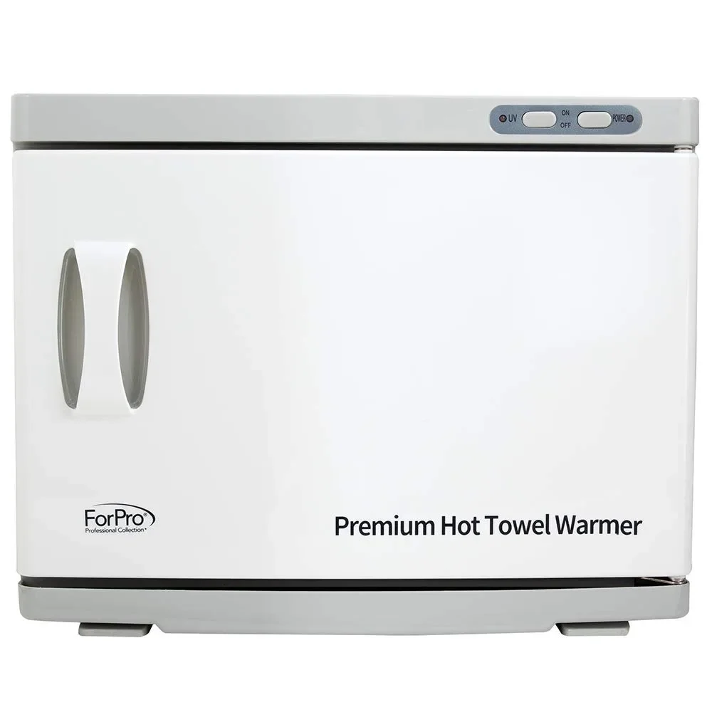 ForPro-Quente Toalha de Capacidade Extra Grande, 2 Racks de Aço Inoxidável, Coleção Professional, Branco, 23L