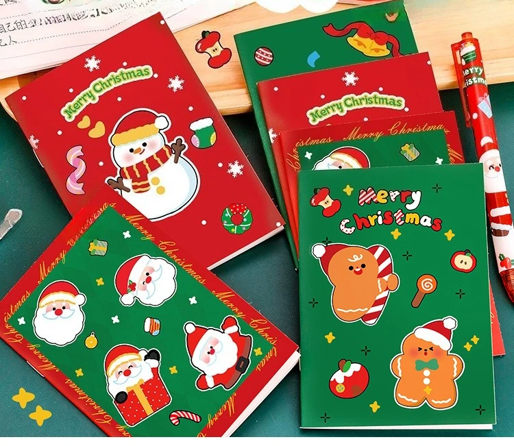 4/12/24 stücke Nette Weihnachten 64k Notebook Student Cartoon Mini Weiche Tasche Schreibwaren Buch – Detail 7