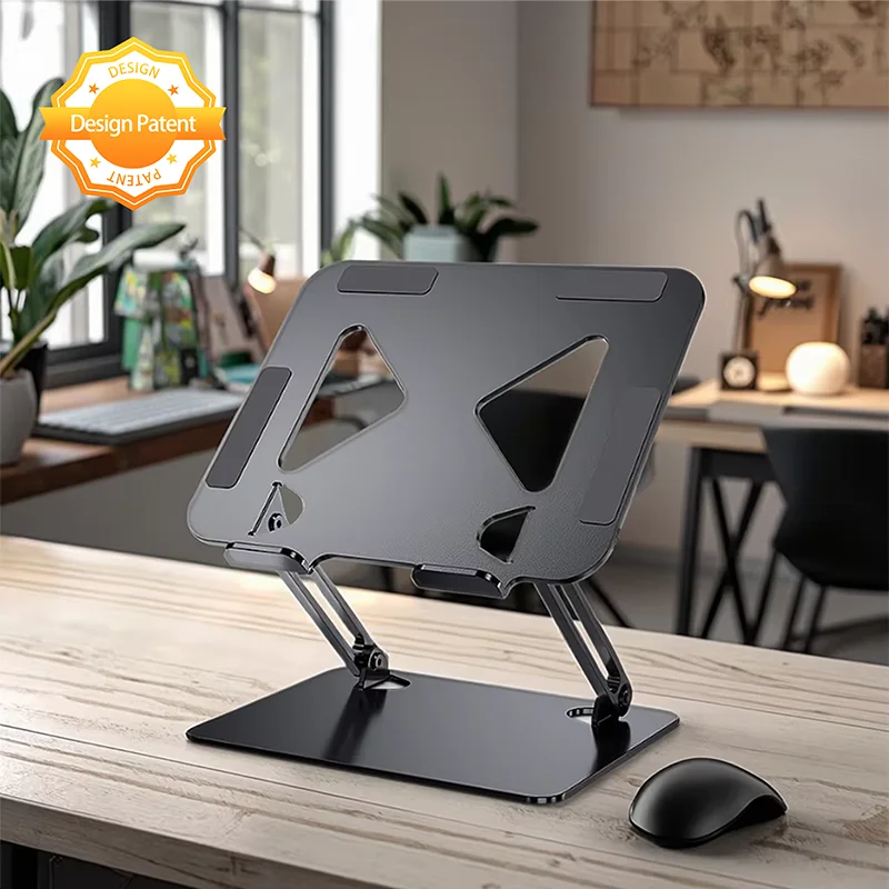 

Factory Best Selling Adjustable Laptop Stand for Computer Desk Ergonomic Laptop Hollow Cooling Carbon Steel Notebook Holder