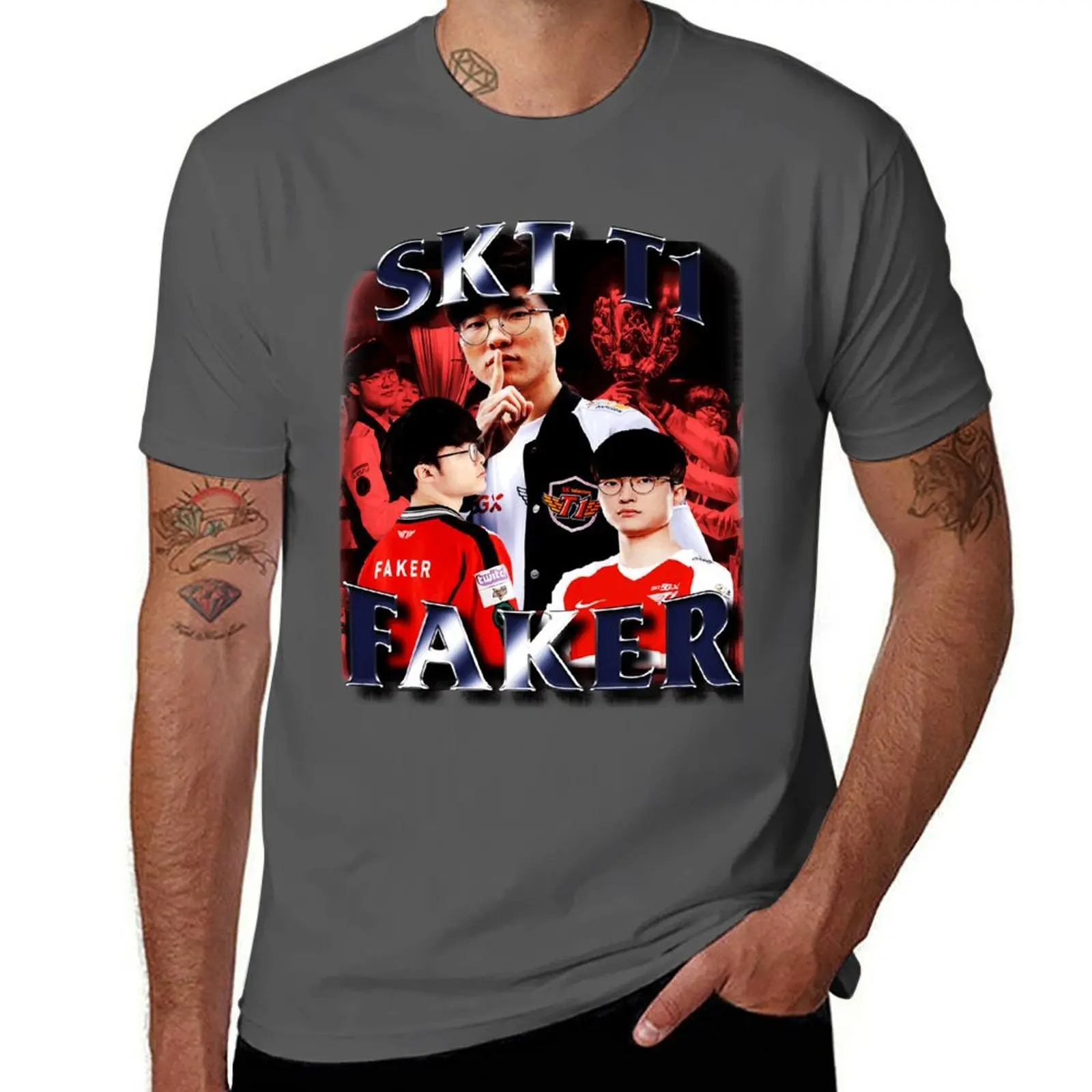 

SKT T1 Faker Bootleg T-Shirt Quick Dry Light Sports T-Shirt