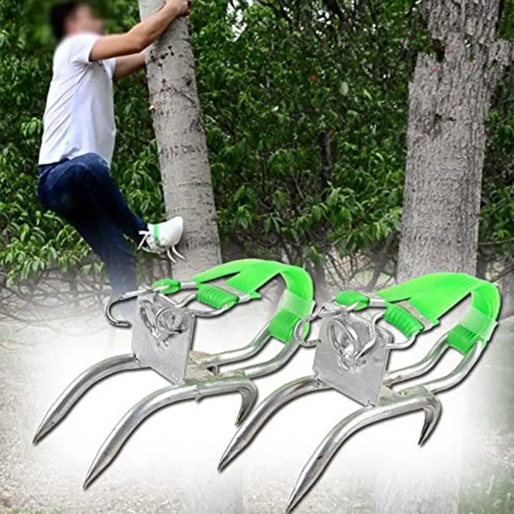 

Tree Climbing Tool Pole Climbing Spikes For Hunting Observation Picking Fruit 304 Steel Climbing Tree Shoes Simple Use