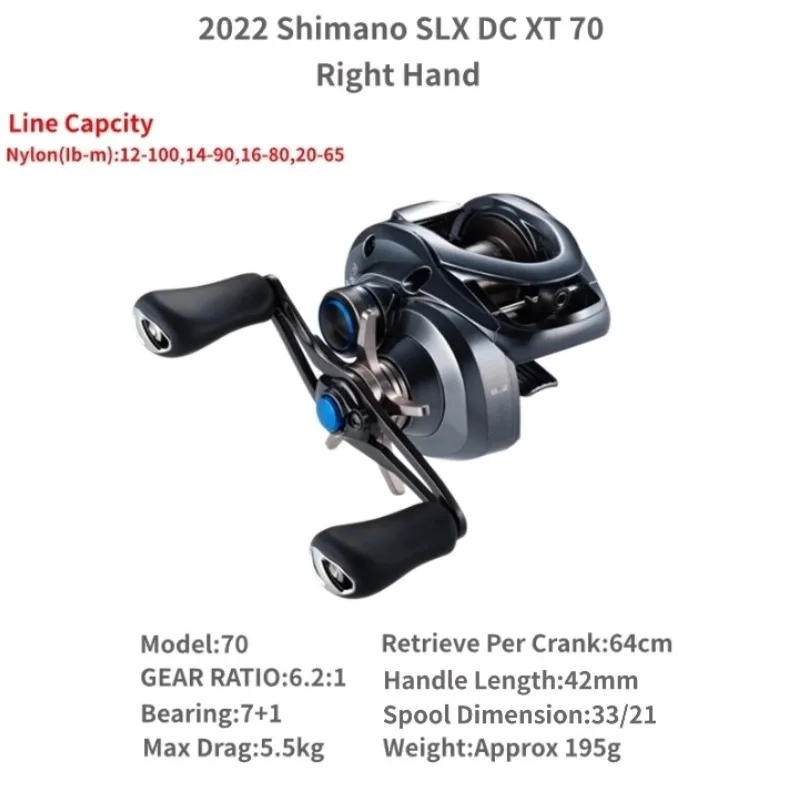 2022 SHIMANO SLX DC XT 70 71 70HG 71HG 70XG 71XG 6.2:1 7.4:1 8.1:1