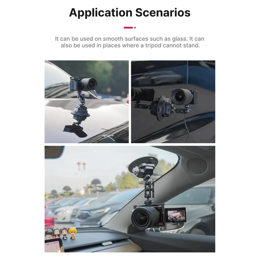 Falcam F22 New Quick Release Suction Cup Camera Mount for Car Travel Holder Car Barcket for DSLR Gopro Action Camera Phone Mount