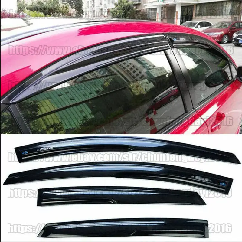 For 2006 2007 2008 2009 2010 2011 Honda Civic Sedan Black Side Window Visors Rain Guard Deflectors 4pcs car accessories