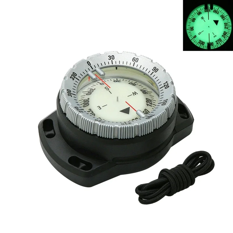 Durable Wrist Strap Compass Wristband Sighting Compass Waterproof Luminous Dial Portable Scuba Diving Navigation Compass