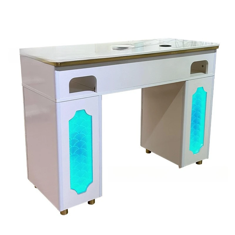 

High-power vacuum cleaner nail art table, single nail table full set with outlets
