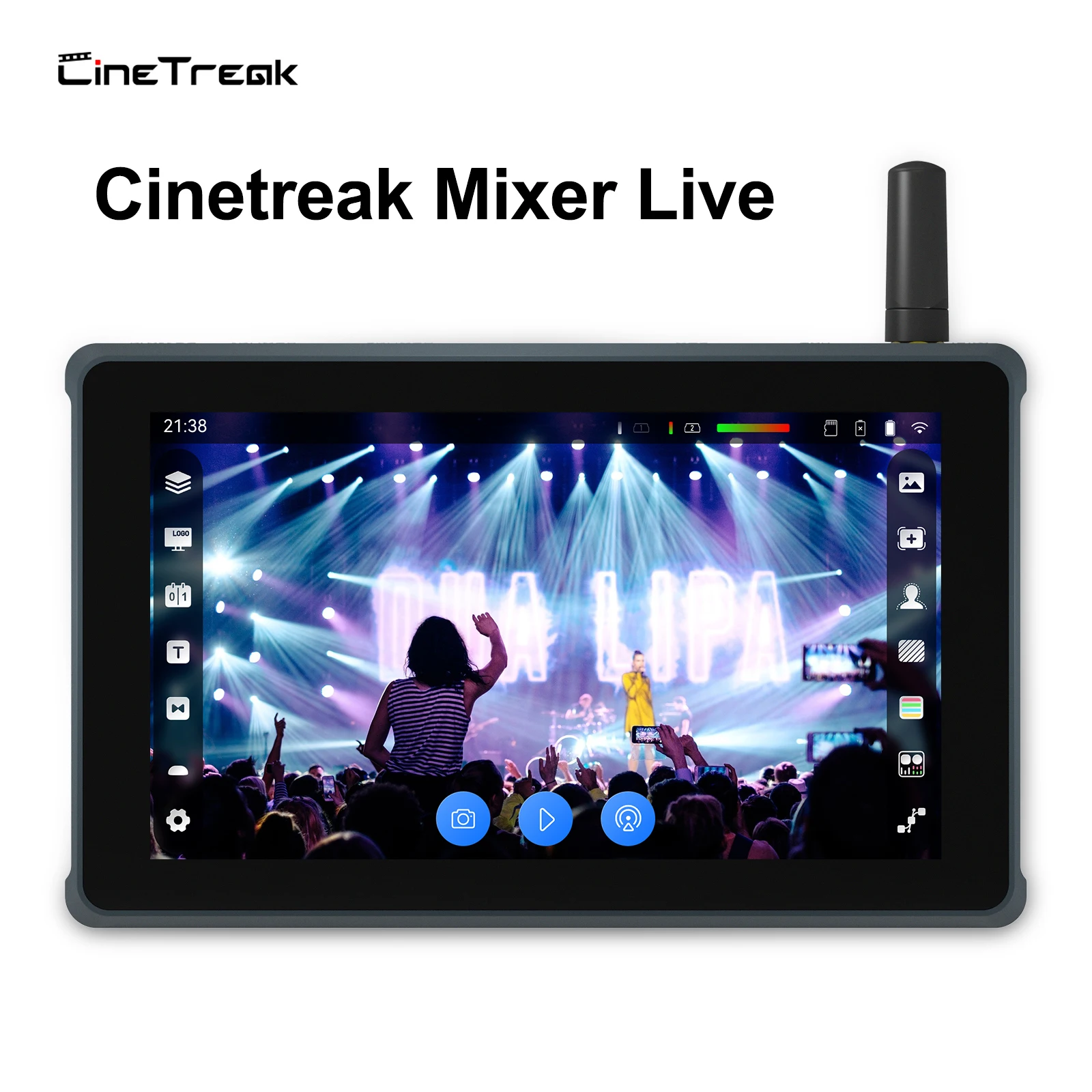 

Cinetreak Mixer Live 5.5inch 4K Multi-format Streamer Live-Streaming Video Recording & Playback VS Blackmagic Design ATEM