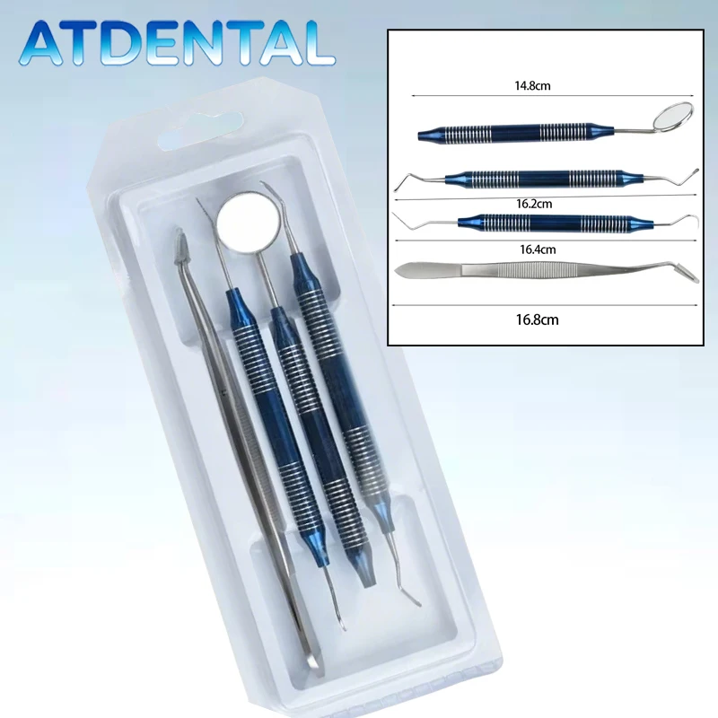 

Набор из 4-х инструментов для удаления зубного камня и налета, профессиональный набор для чистки зубов и ухода за полостью рта