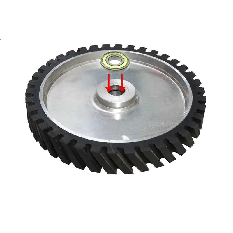 Roue de Contact en Caoutchouc pour Meuleuse à Bande, Pièce de Rechange ociamique, 350x50mm