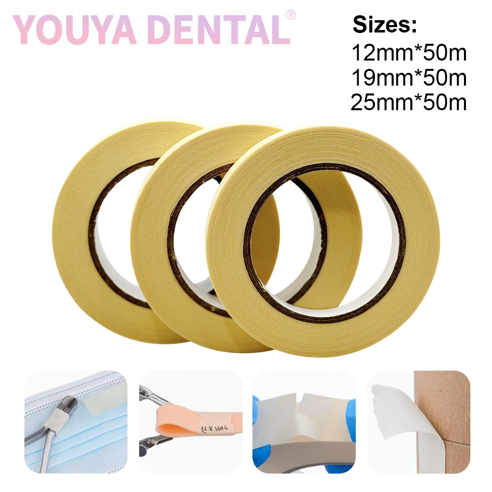 50M/Roll Dental Sterilization Indicator Tape Medical Autoclave Card Steam Indicator Tape Suitable For Dental Clinic Nail Tattoo