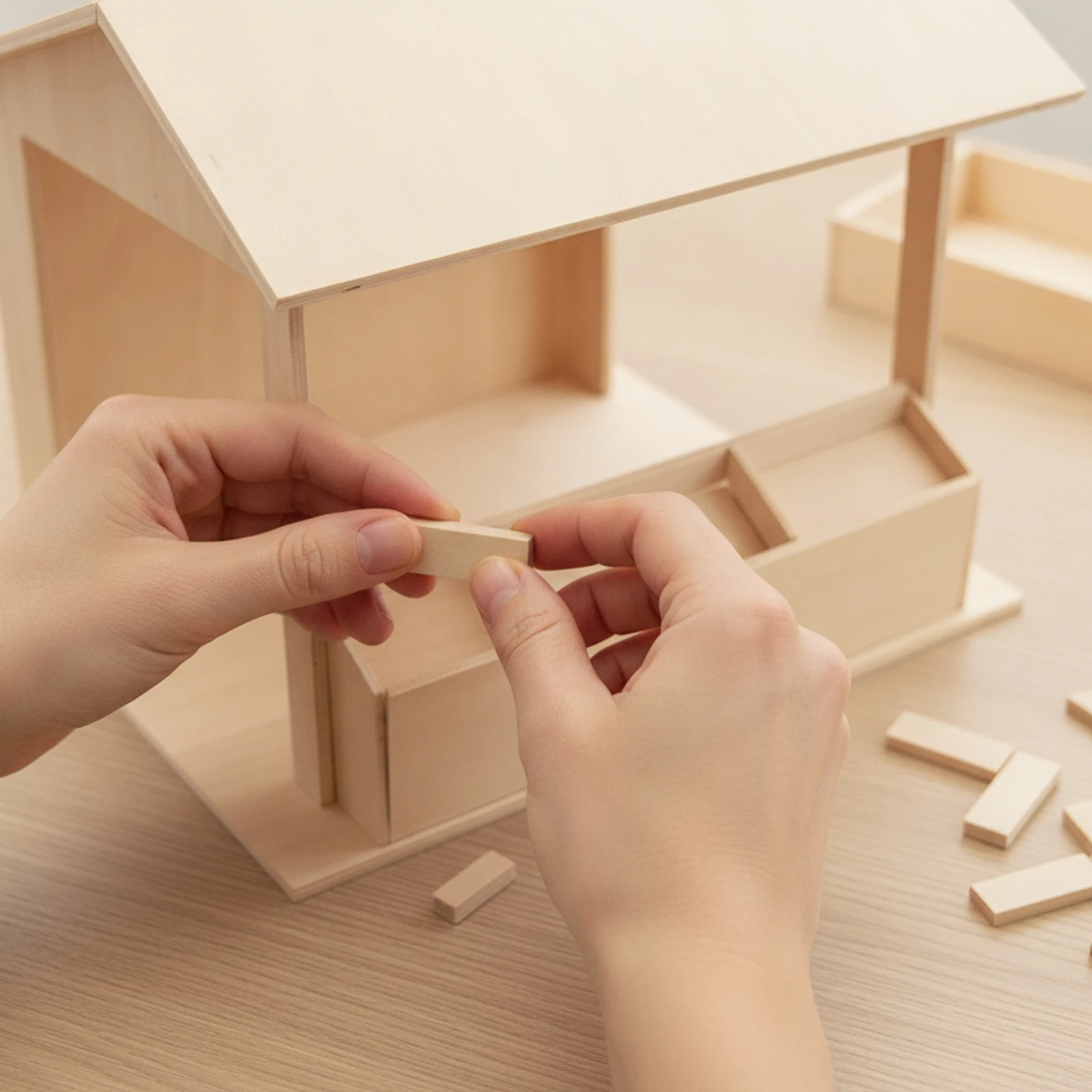 DIY Dollhouse Kit Creative Miniature House with Glue DIY Dollhouse Collectible Structure Romantic for Crafters, Craft Projects