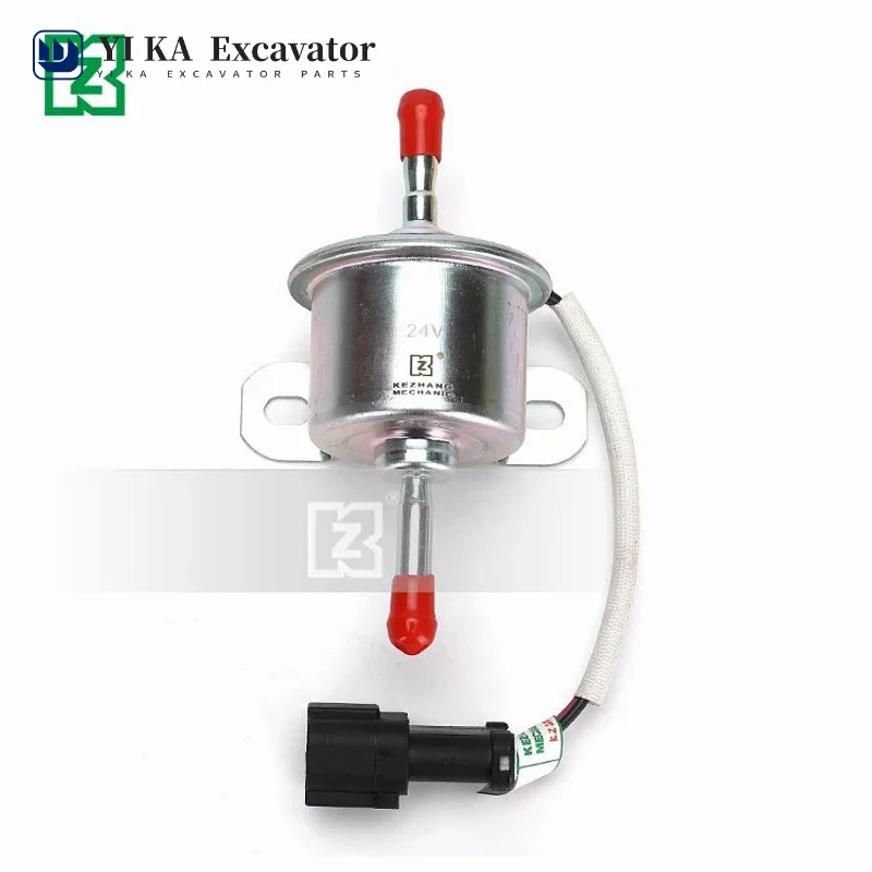 

For Excavator electronic fuel pump Yangma Dayu black plug 12/24V DH60-7 80 55 4D84 diesel oil delivery