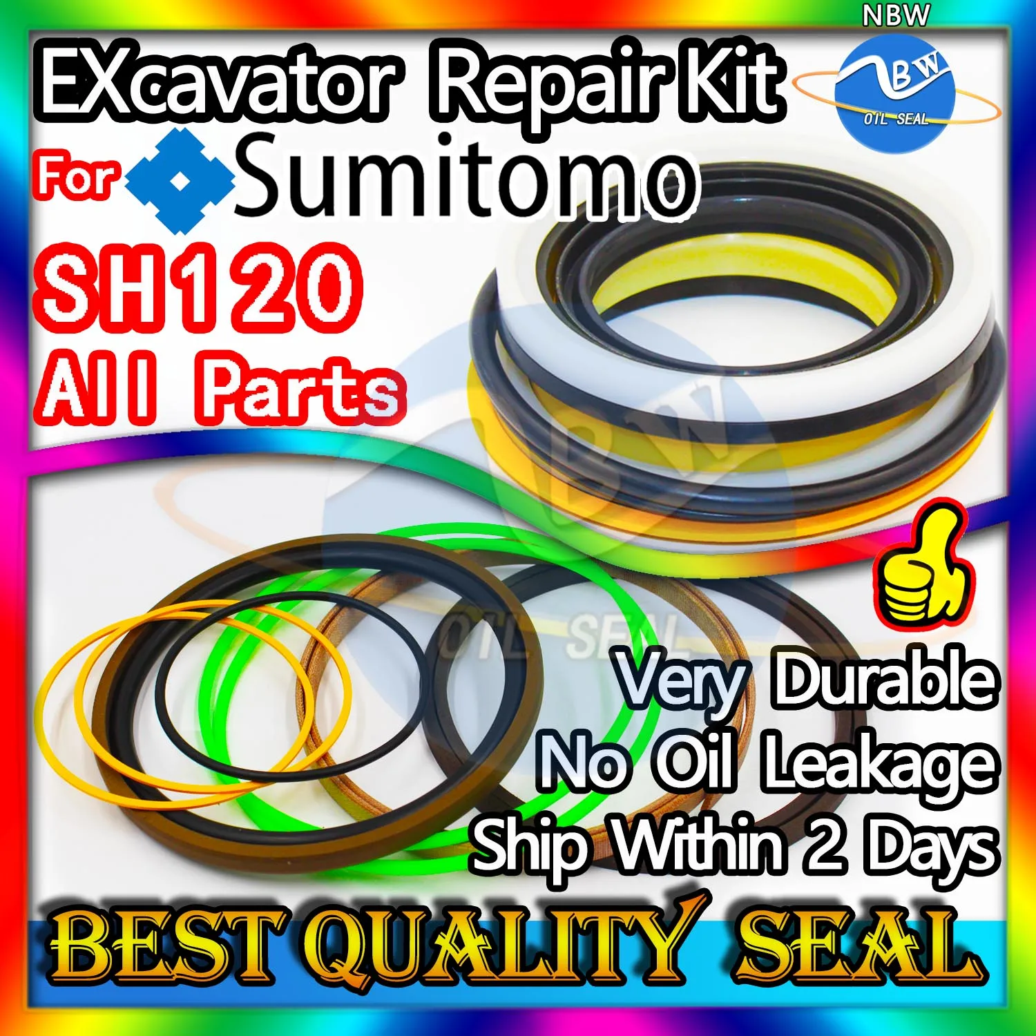 

For Sumitomo SH120 Seal Kit Excavator Repair Oil High Quality BOOM ARM Bucket Hydraulic Pump Digger Clamshell Shovel Adjust Gear