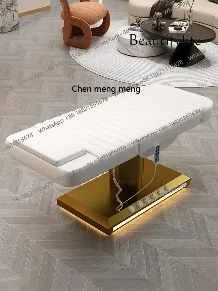 Z1Q الأمريكية تعزيز خاص صالون تجميل الراقية سرير التجميل رفع كهربائي ثلاثة محركات 10 أيام التسليم من الباب إلى الباب