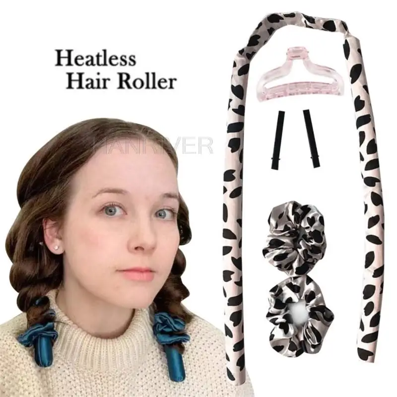 Curly Hair Products Curler No Heat Flexi Rods Heatless Curling Rod Hairstyling Hair Accessories Sleep Hairdresser Set