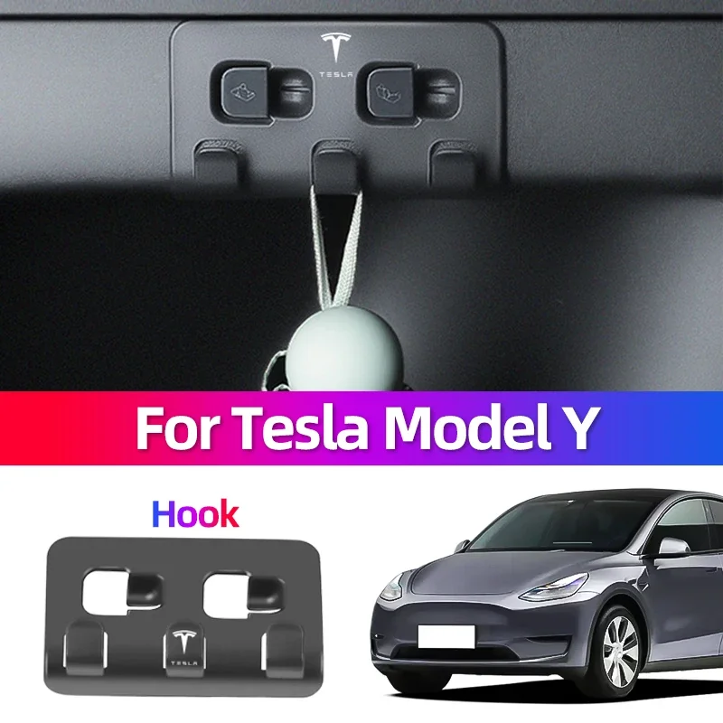 

Car Sticker For Tesla Model Y 2020-2025 Trunk Button Hook Interior Modification Tools Simple Style Car Accessories