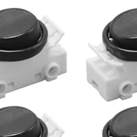 4pcs White Rocker Switch Set For BJB 43.409, Lightweight Kitchen Under Cabinet Light Replacement, Easy Install Plastic Switches