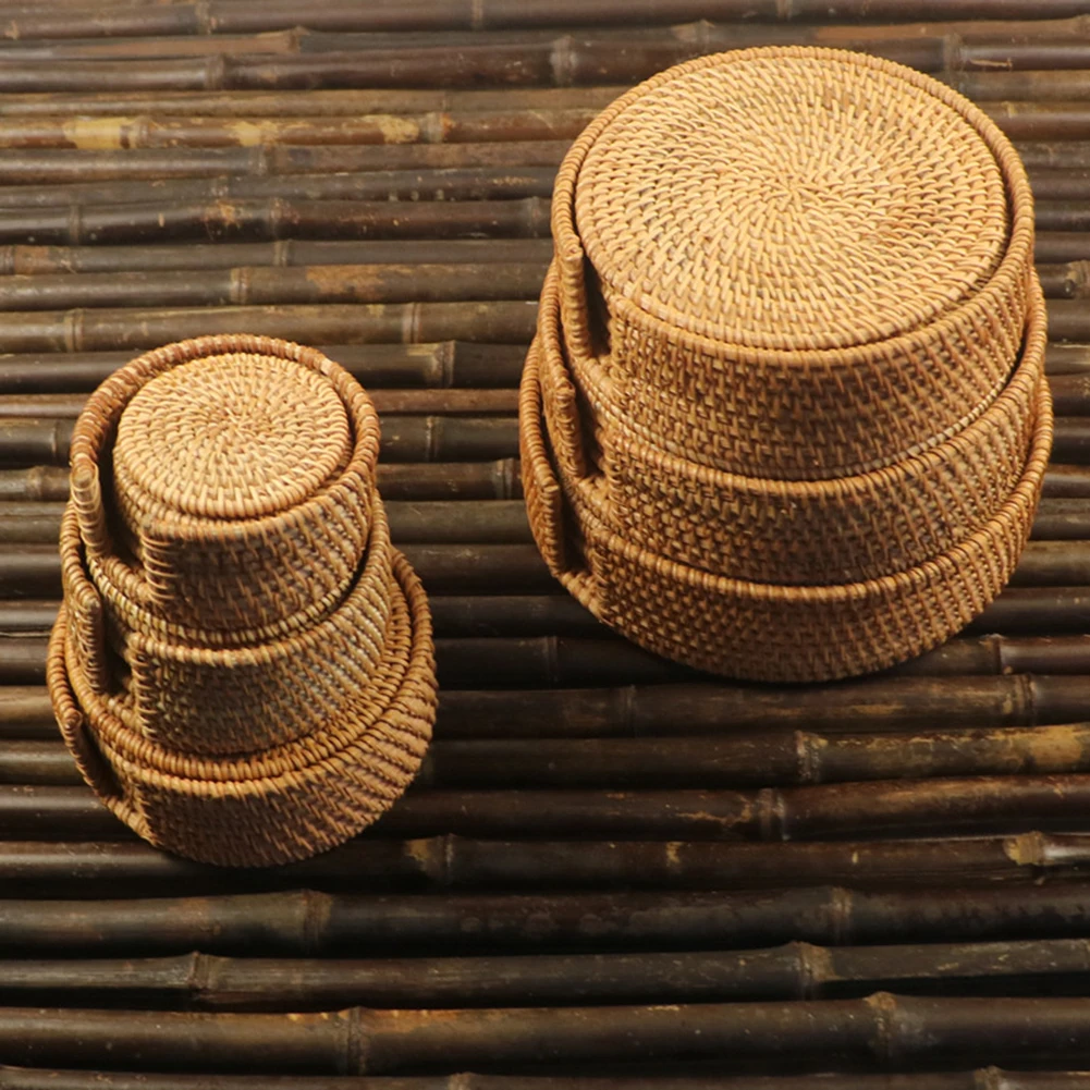 Straw Placemats Insulation Pads Home Entertaining Dining Experience Easy Maintenance Environmentally Friendly For Bowls