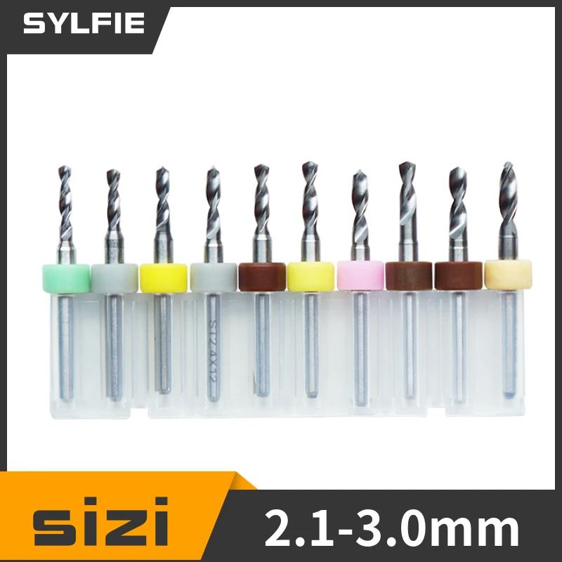 Imagem -02 - Mini Cnc Drilling Bit Grupo Carbide Pcb Drill Bits Placa de Circuito de Impressão Importação 0.1 Mm3.0 mm 10 Pcs