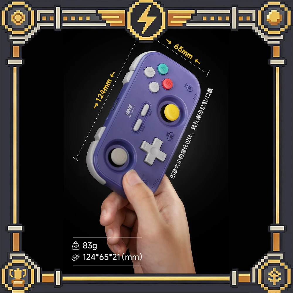 IINE Palm-Sized Gamepads Dual Mode Bluetooth Retro Gaming Controllers Portable Gamepad For NS/NS2/Phones/PC