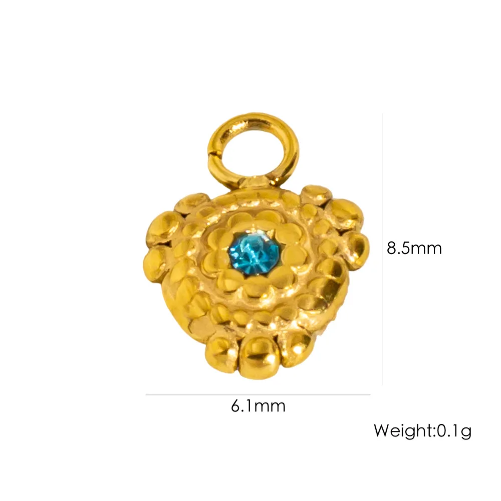 3/2Pcs Stainless Steel 16Style Drip Oil White Shell Natural Stone Zircon Pendant Charms for DIY Necklace Bracelet Jewelry