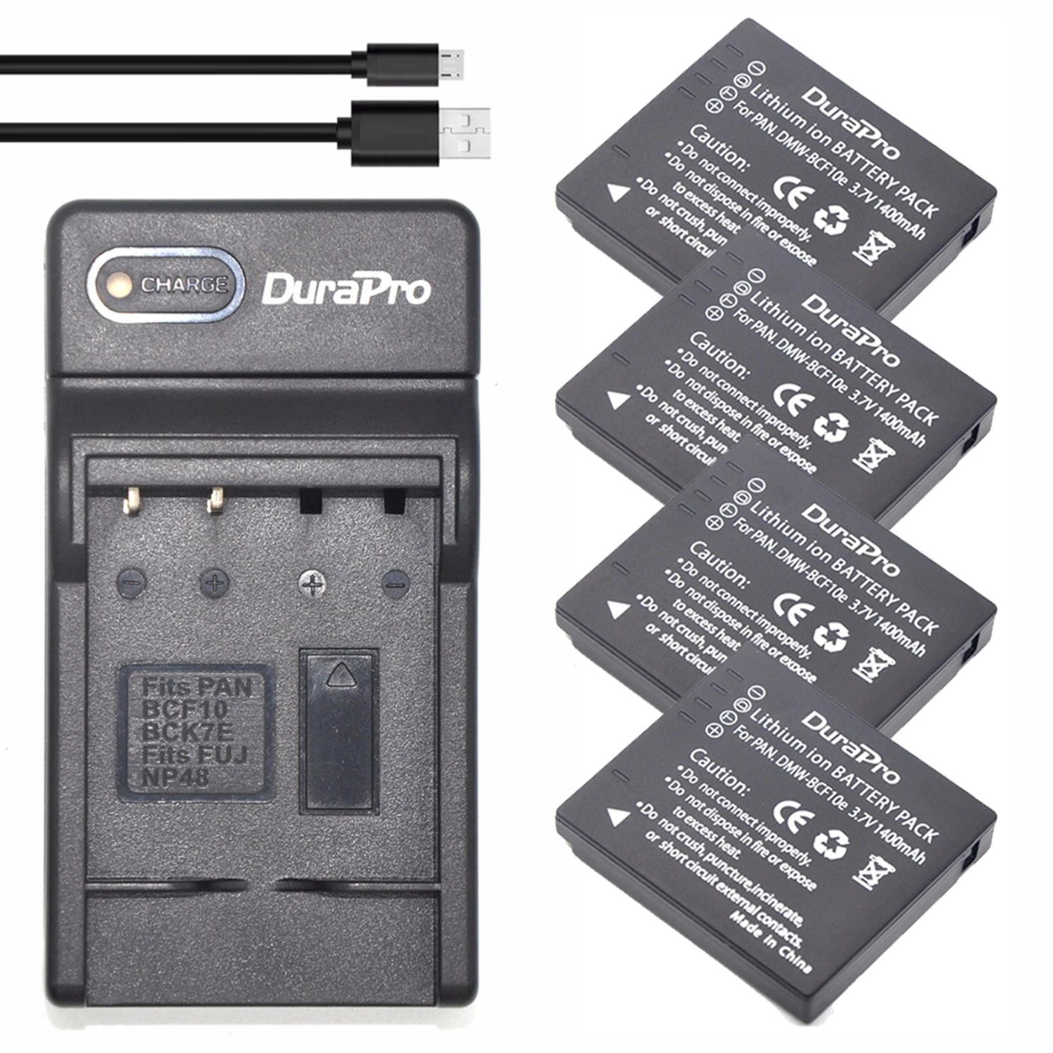 

DuraPro DMW-BCF10 DMW-BCF10e DMW-BCF10PP Battery + USB Charger for Panasonic Lumix DMC-FX700,FX75,TS2,TS3,TS4,F2,F3,FH1,FH20