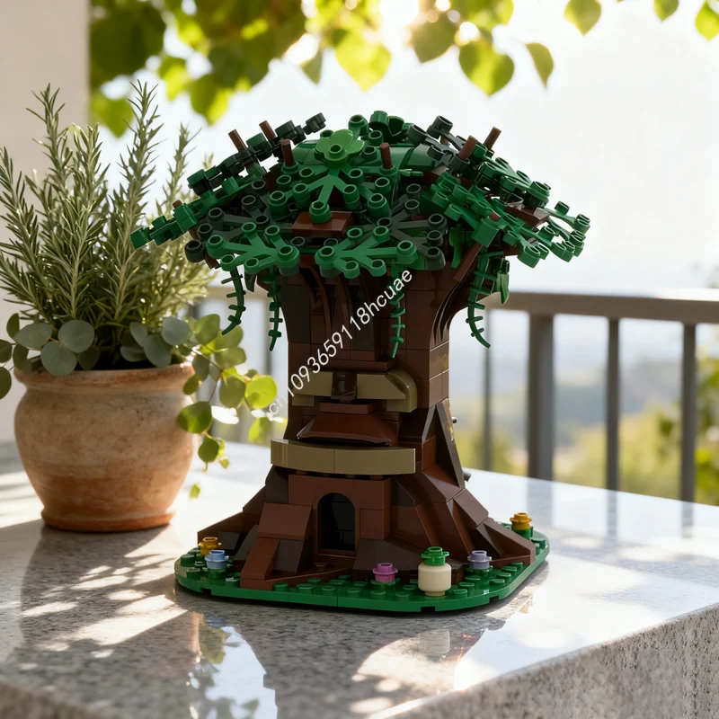 

384 шт. MOC Зельда Кокири меч отличная модель дерева Деку строительные блоки строительство Рождественский подарок DIY игрушка образование кирпич день рождения