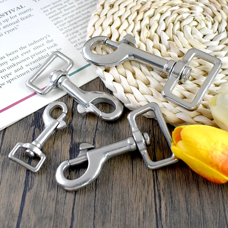 

1/2/3Pcs 316 Stainless Steel Buckle Spring Clasp Clips Rotating Lobster Buckles Pet Collar Connect Hook DIY Hardware Accessories