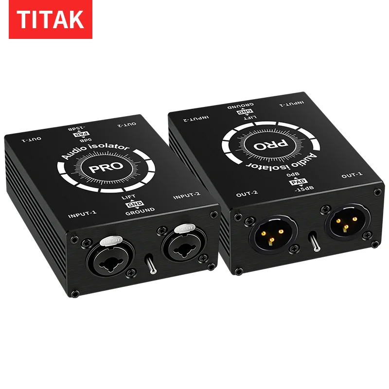 Audio isolator noise reduction DI ground box 6.35 to cannon Stereo agricultural electric guitar sound card show noise eliminatio