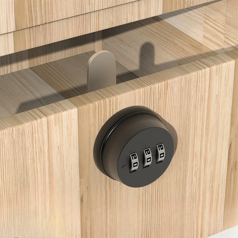 Zinc Alloy Combination Drawer Lock Keyless Mechanical Cabinet Lock for File Cabinet Tool Box Security Turn Latch Lock
