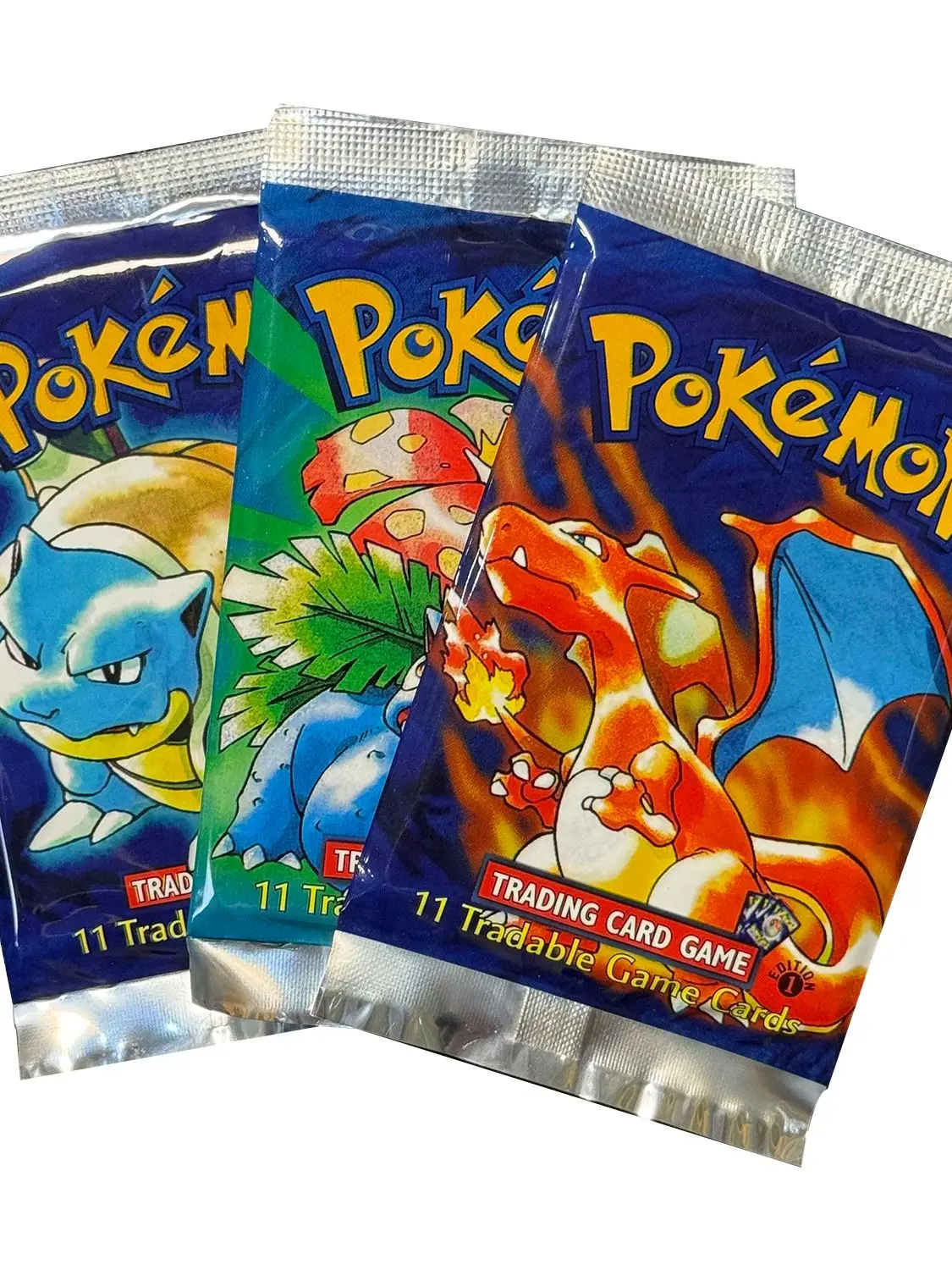 11 Karten/Packung PTCG Booster-Packs Proxy-Karten Dschungel/Fossil/Basis-Set Glurak Schiggy Venusaur PKM Brettspiel Sammelkarten