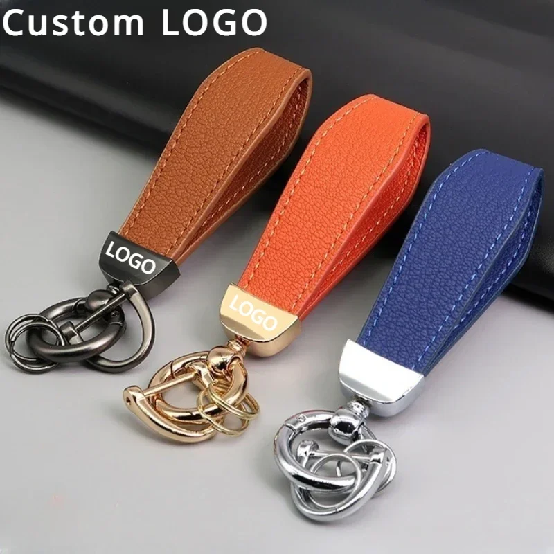 Customized Lamb Pattern Keychain for Men and Women Vintage Personalized Car Logo Key Chains Pendant Laser Engraving Keyring Gift