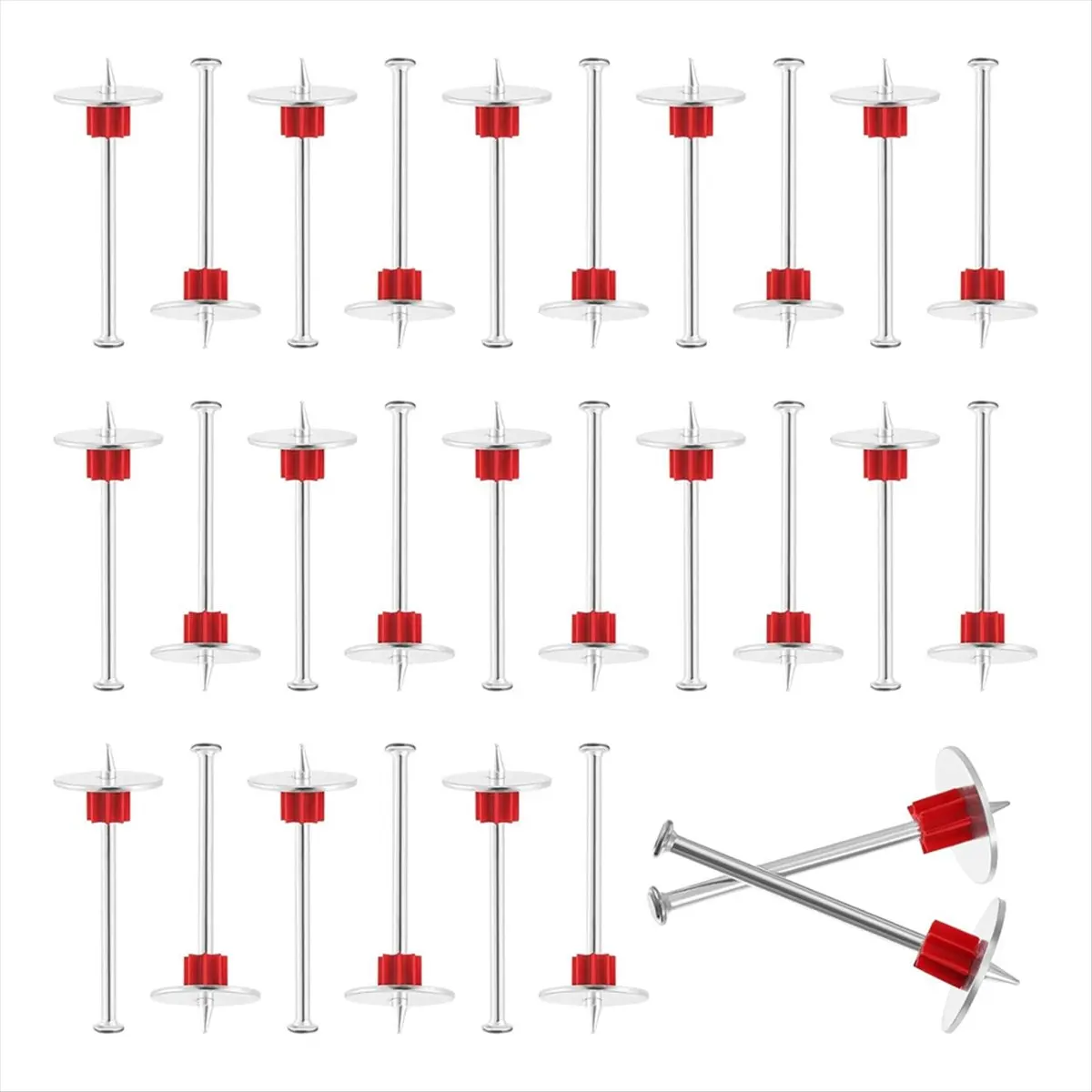 【POPULAR PICK】Washer Pin Powder Fastening Tool Powder Actuated Fasteners Alloy Steel Drive Pin Diameter with 1 Inch Washer, 100