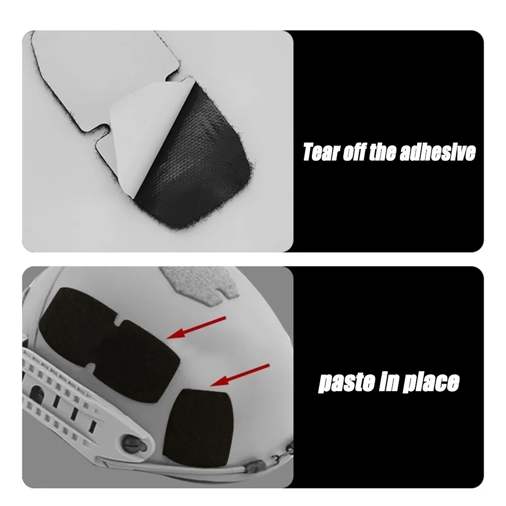 Parches para casco Airsoft, accesorios adhesivos con gancho y bucle para cascos AF, casco táctico, pegatina adhesiva trasera para el cabello DIY - imagen 2