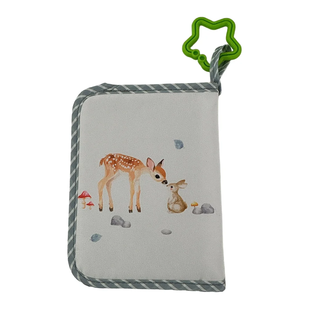 Korean Designed Baby Photo Album with Deer Rabbit Artwork for Systematic Storage of For Newborn Growth Photos and Milestones
