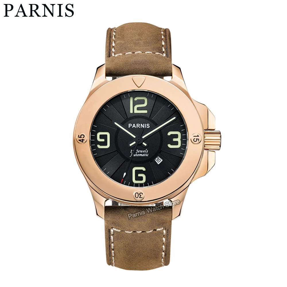 

Parnis 47mm Sapphire Glass Miyota 8215 Automatic Men's Military Watch Luminous Marker