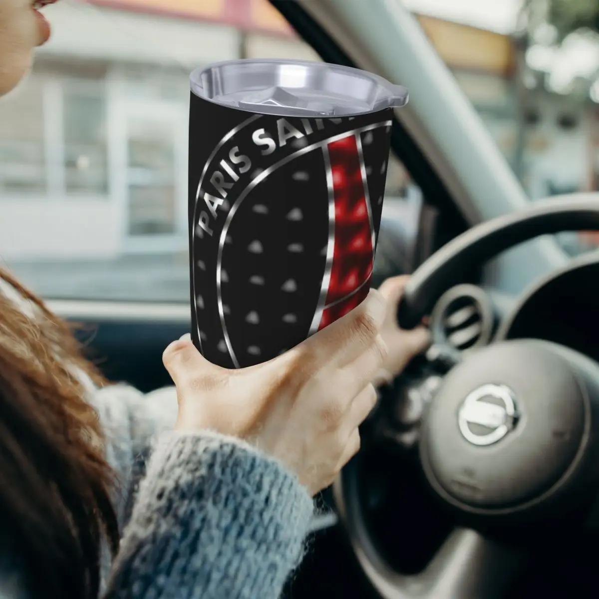 

Стакан Paris Saint-Germain из нержавеющей стали, кружки с вакуумной изоляцией, термохолодная соломинка для бутылок с крышкой, 20 унций