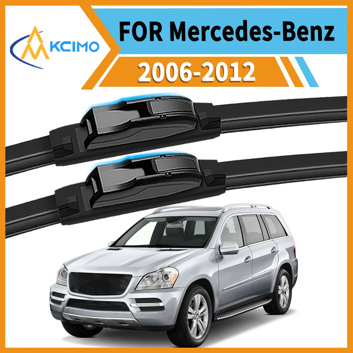 

2PCS Car Front Wiper Blades for Mercedes-Benz GLS-Class X164 2006-2012 Crystal Clear Visibility & Enhanced Driving Safety