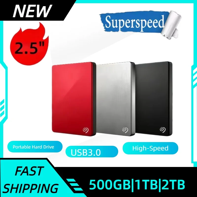 seagateポータブルハードドライブ外付けハードディスクbackup-plus-slim-usb-30-daska-hdd-25インチポータブル外付けデータストレージ用oem