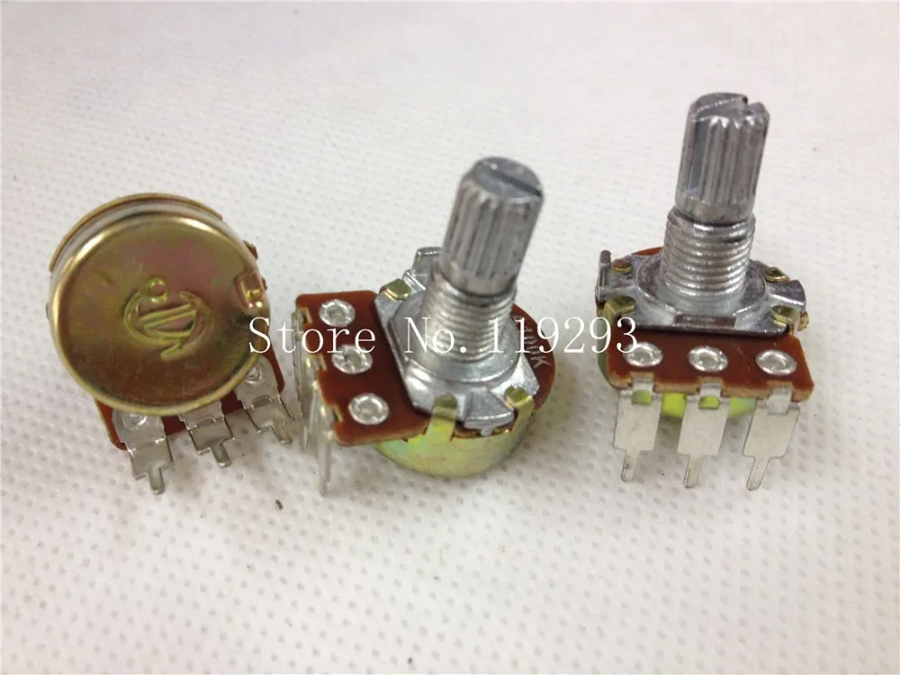 Taiwan produced WH148 148 single joint A10K A20K A50K A100K A250K A500K clubfoot 15MM shaft dedicated volume potentiometer-50PC